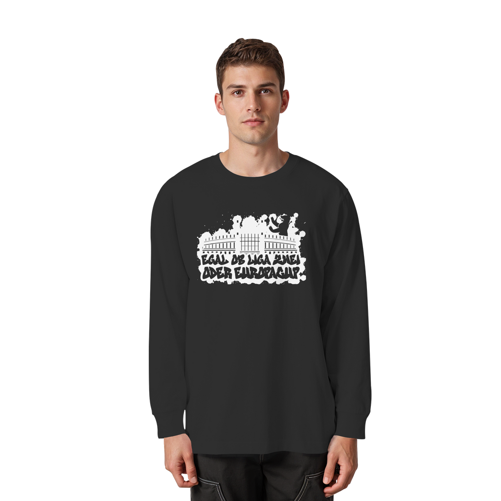 Egal ob Liga Zwei - Organic Heavy Oversized Longsleeve T-Shirt