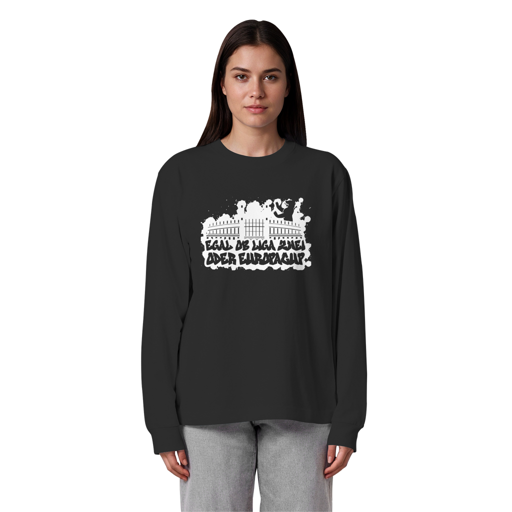 Egal ob Liga Zwei - Organic Heavy Oversized Longsleeve T-Shirt