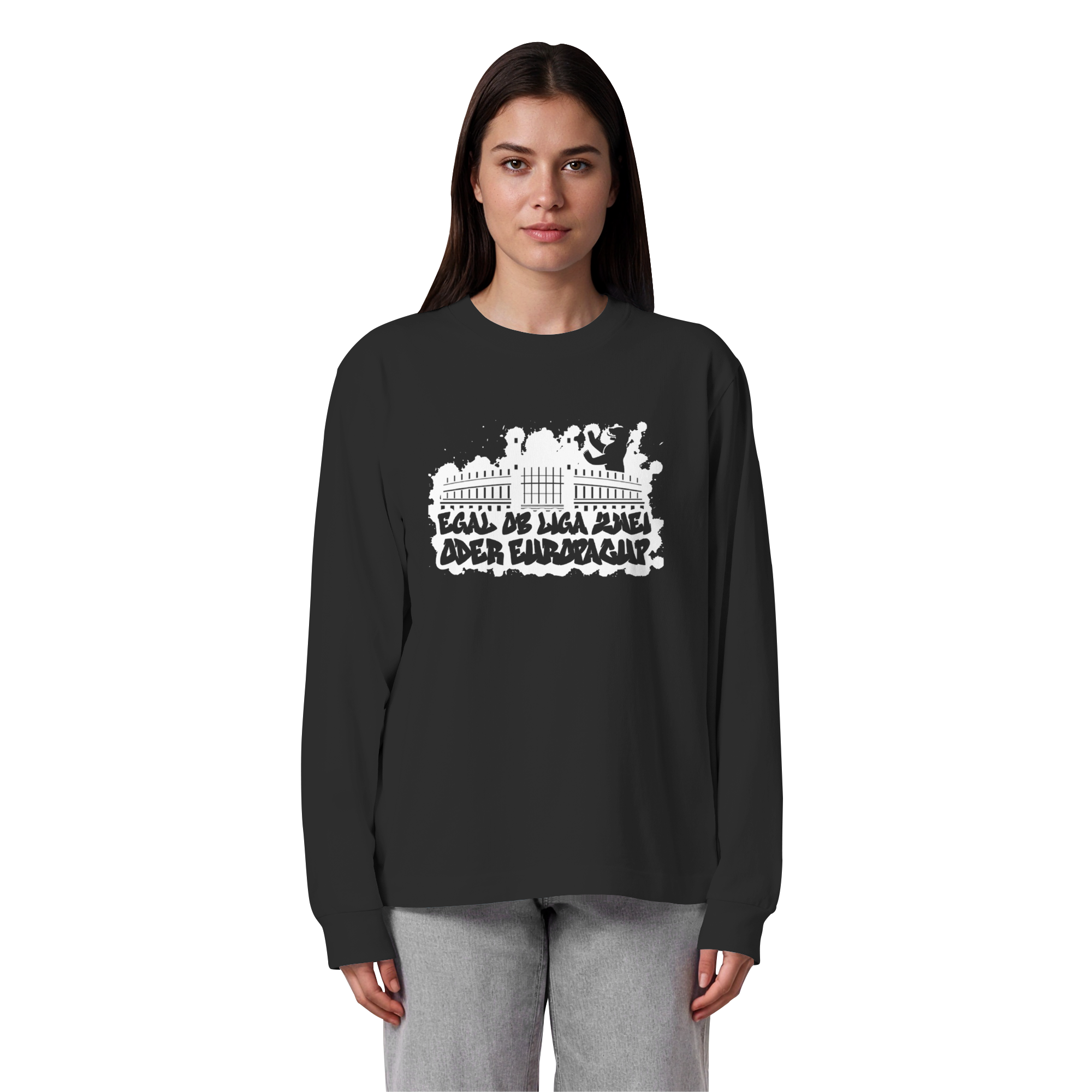 Egal ob Liga Zwei - Organic Heavy Oversized Longsleeve T-Shirt