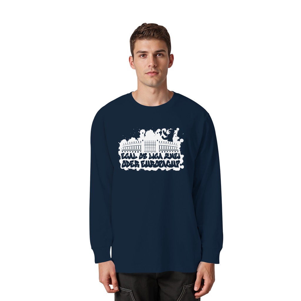 Egal ob Liga Zwei - Organic Heavy Oversized Longsleeve T-Shirt