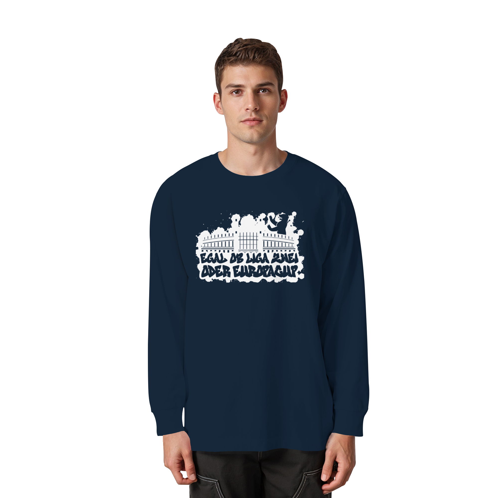 Egal ob Liga Zwei - Organic Heavy Oversized Longsleeve T-Shirt