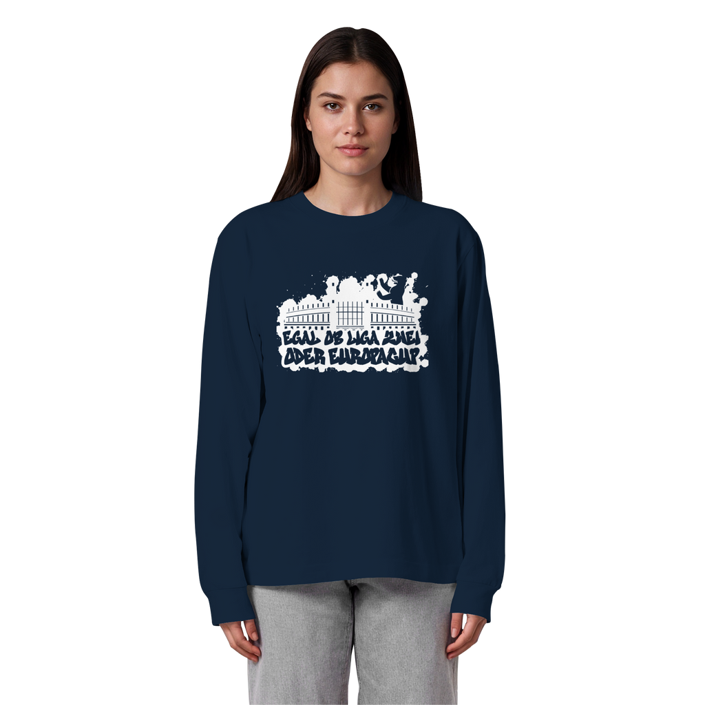 Egal ob Liga Zwei - Organic Heavy Oversized Longsleeve T-Shirt