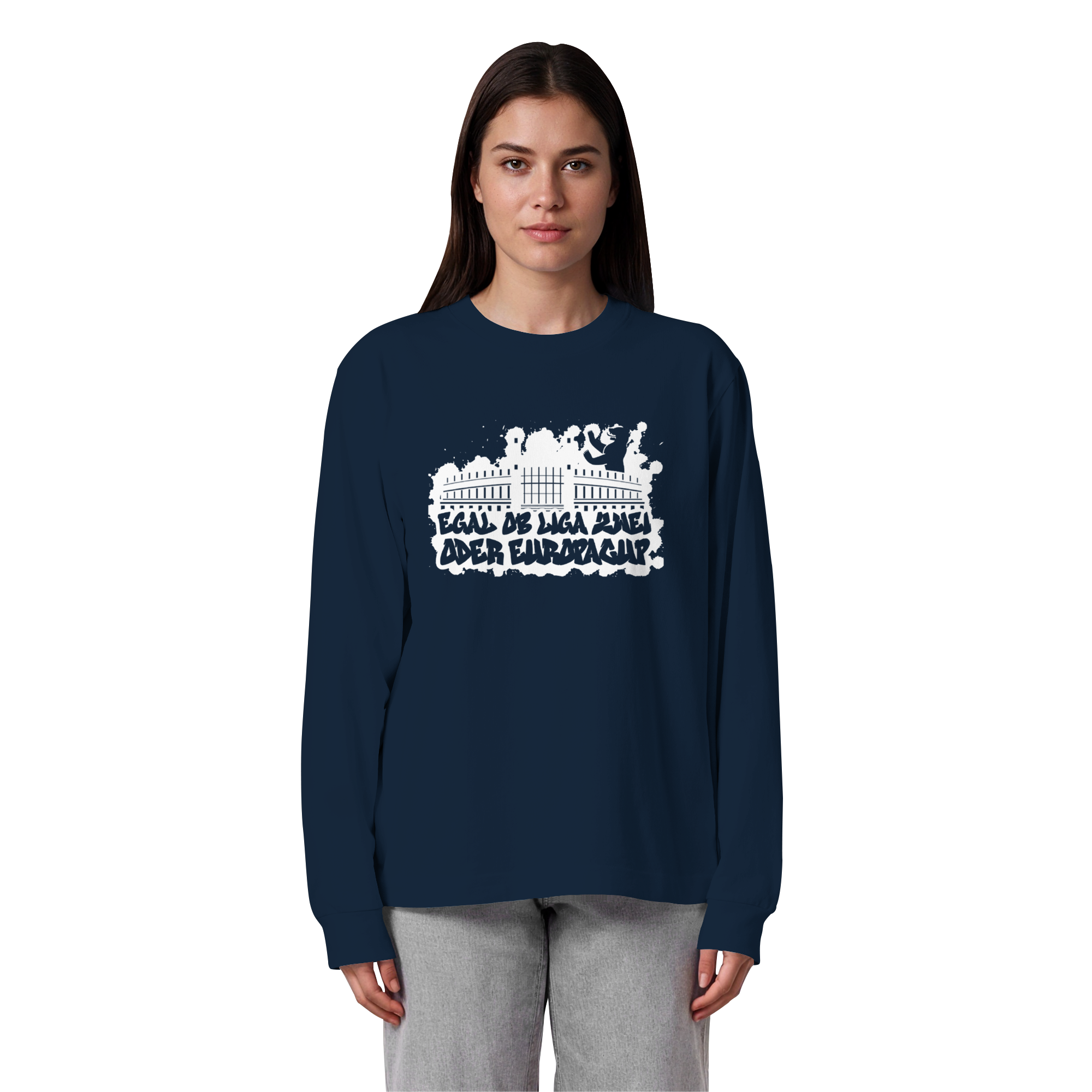 Egal ob Liga Zwei - Organic Heavy Oversized Longsleeve T-Shirt