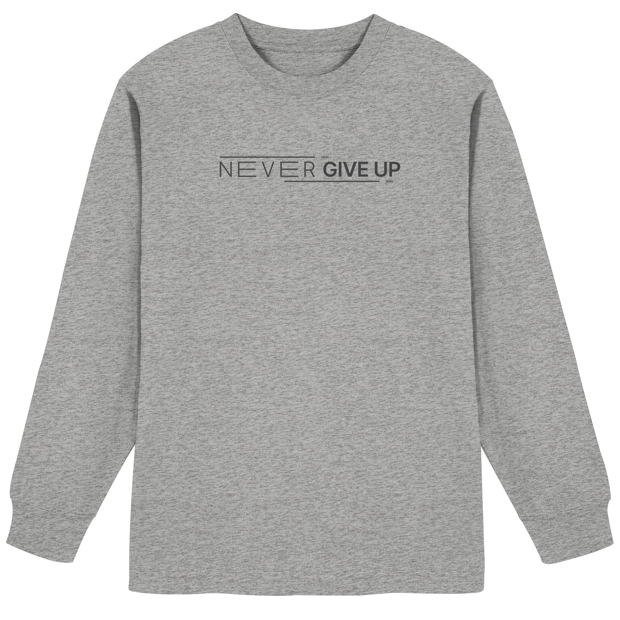 Never give up - Organic Heavy Oversized Longsleeve T-Shirt