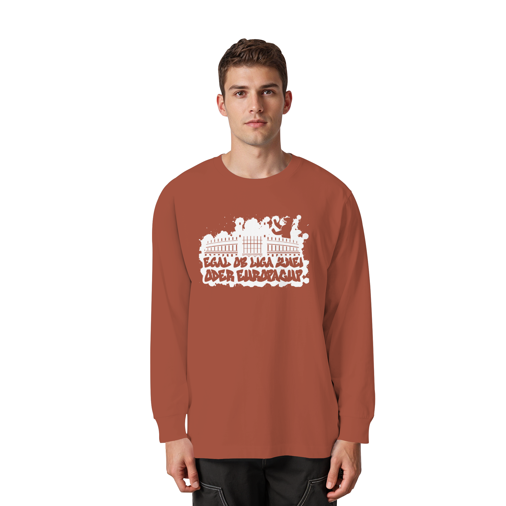 Egal ob Liga Zwei - Organic Heavy Oversized Longsleeve T-Shirt