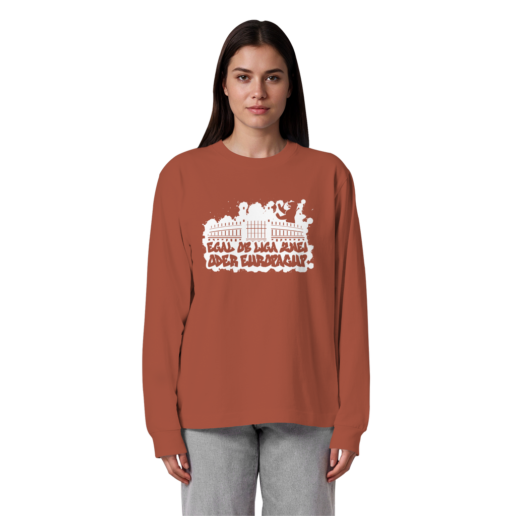 Egal ob Liga Zwei - Organic Heavy Oversized Longsleeve T-Shirt
