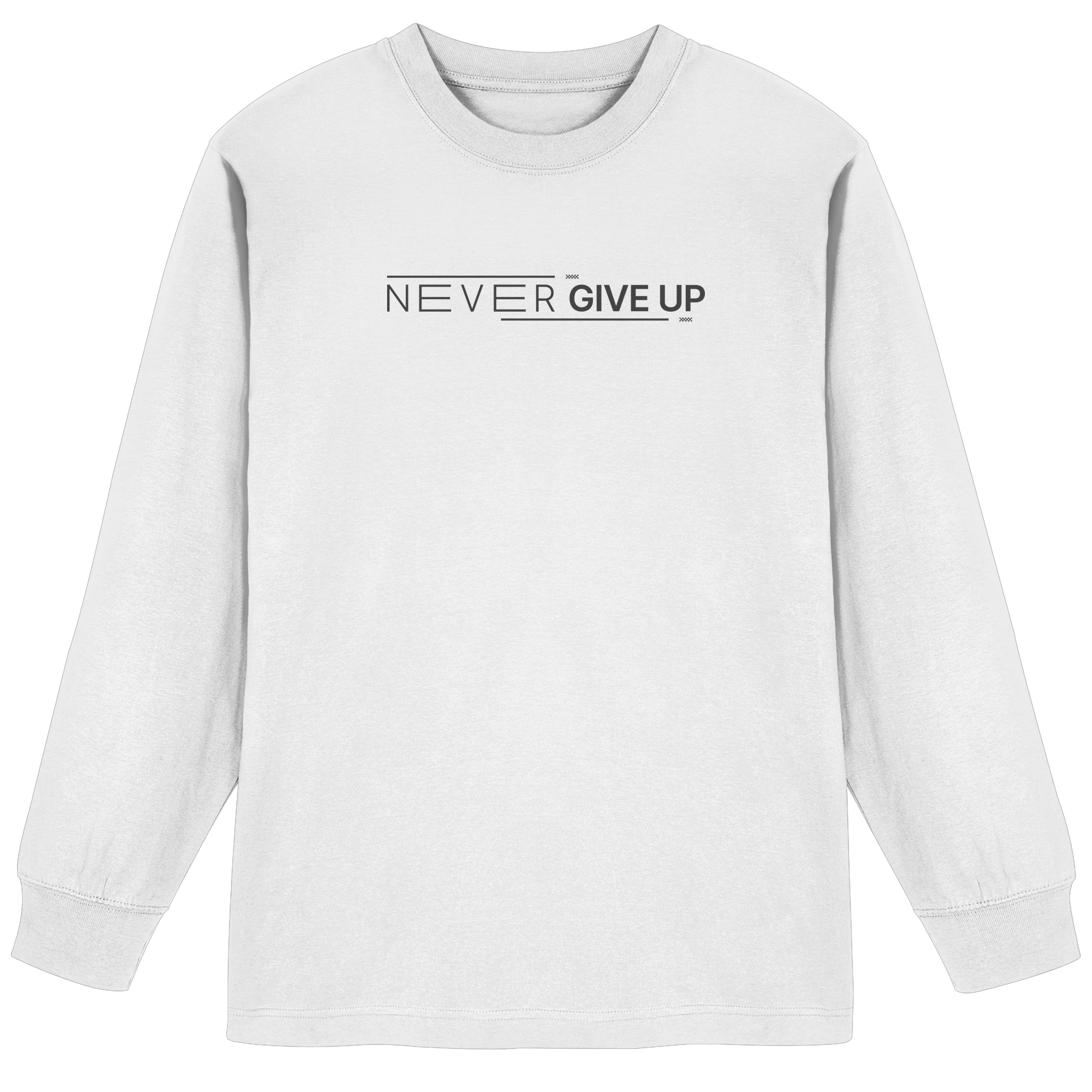 Never give up - Organic Heavy Oversized Longsleeve T-Shirt
