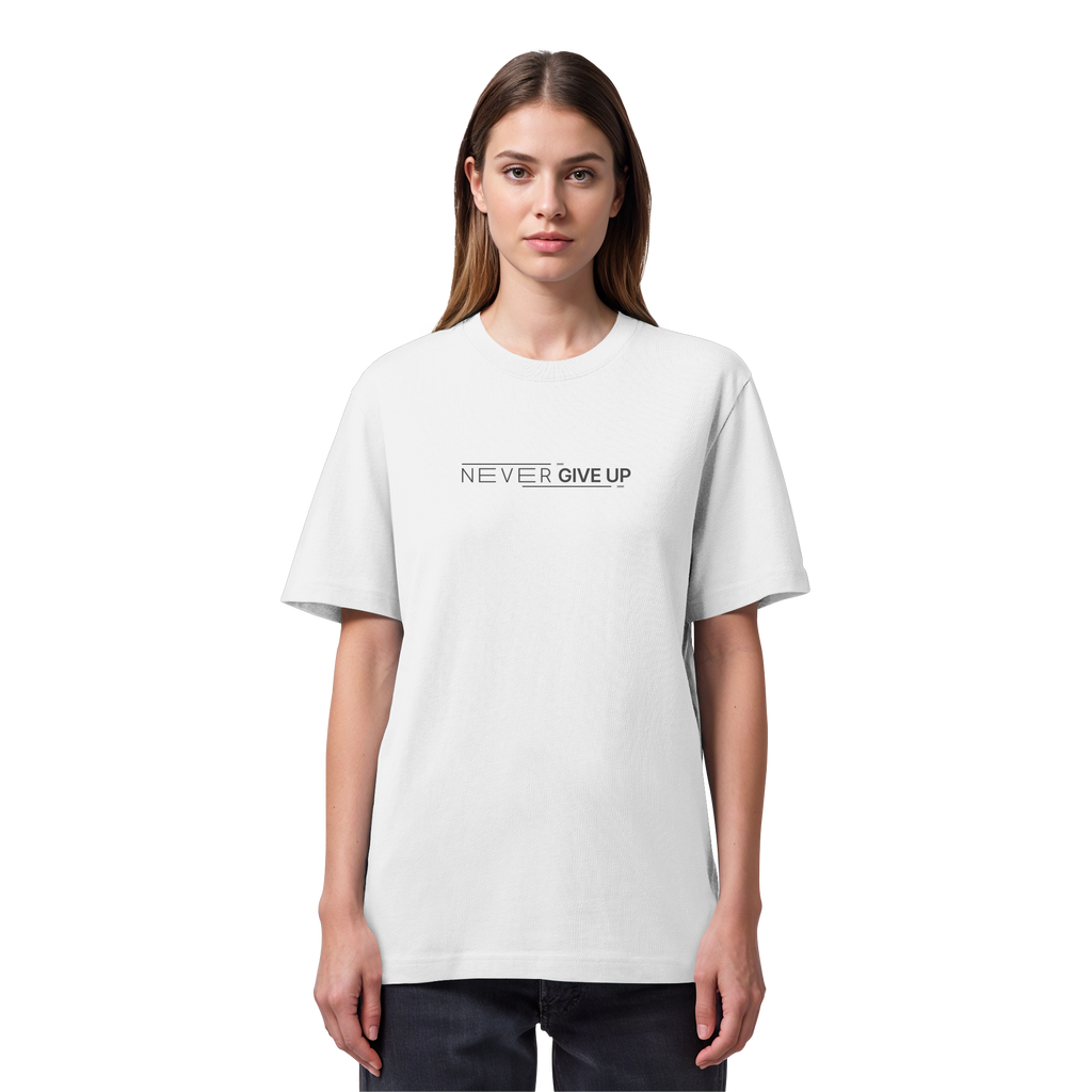 Never give up - Organic Heavy T-Shirt