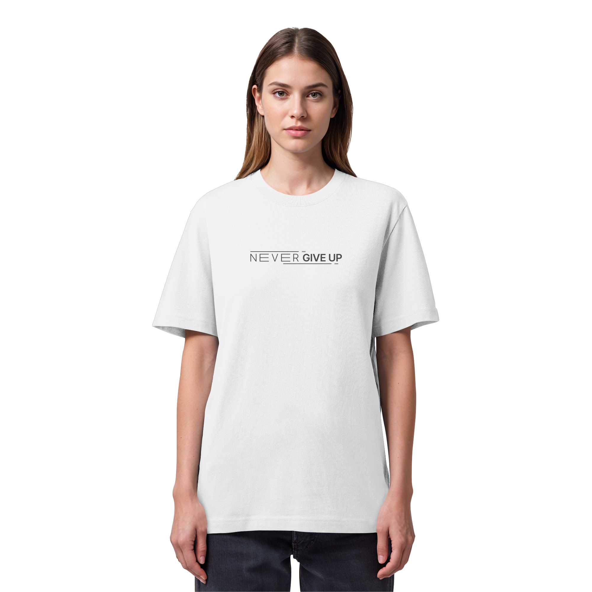 Never give up - Organic Heavy T-Shirt