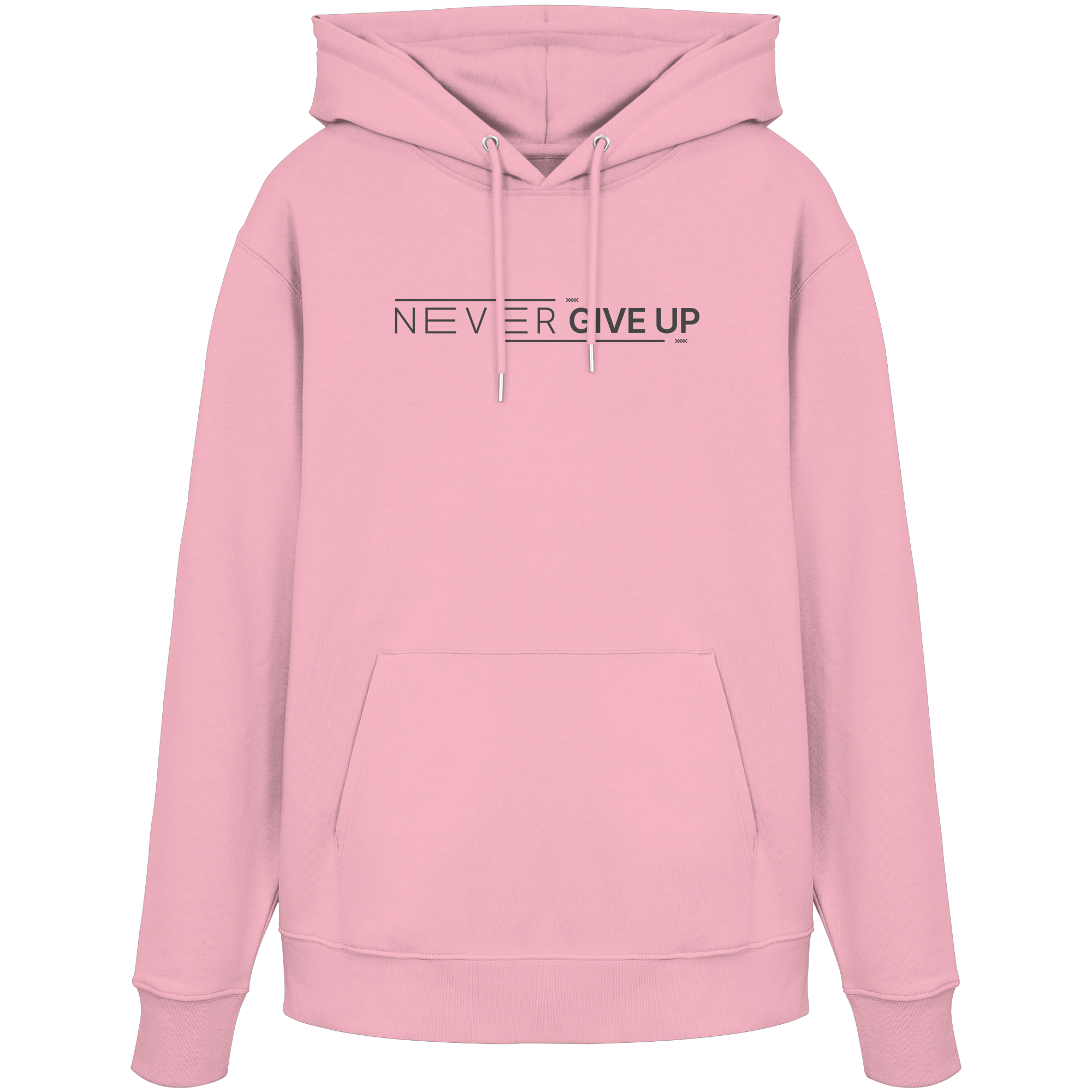 Never give up - Organic Hoodie