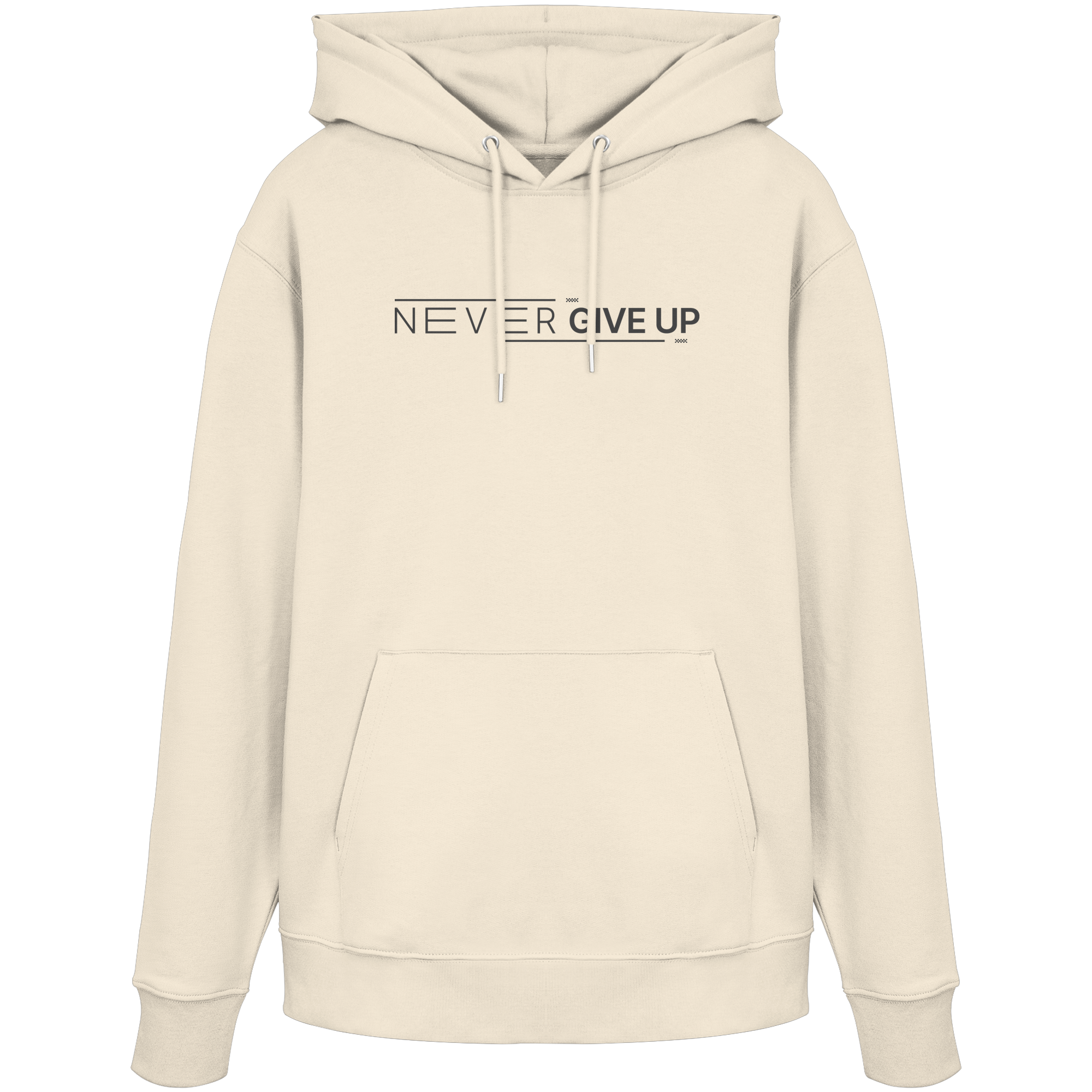 Never give up - Organic Hoodie