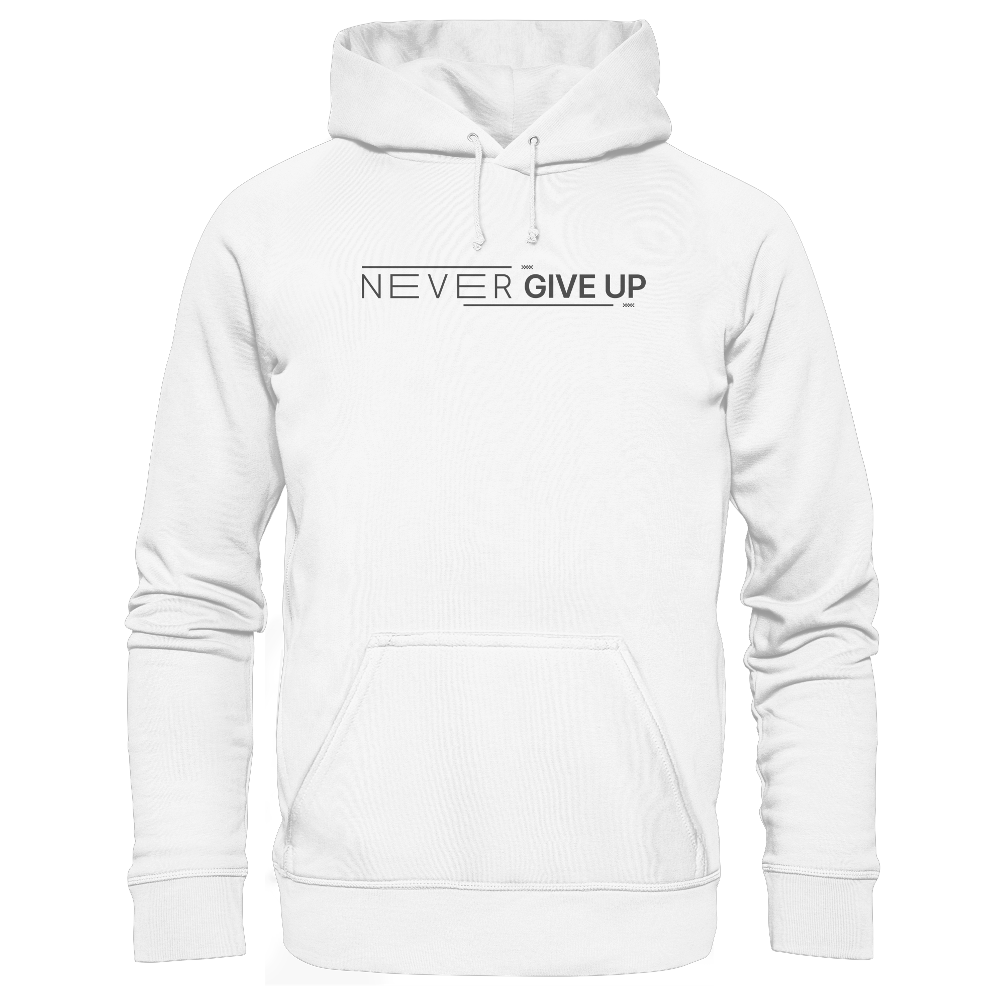 Never give up - Organic Hoodie