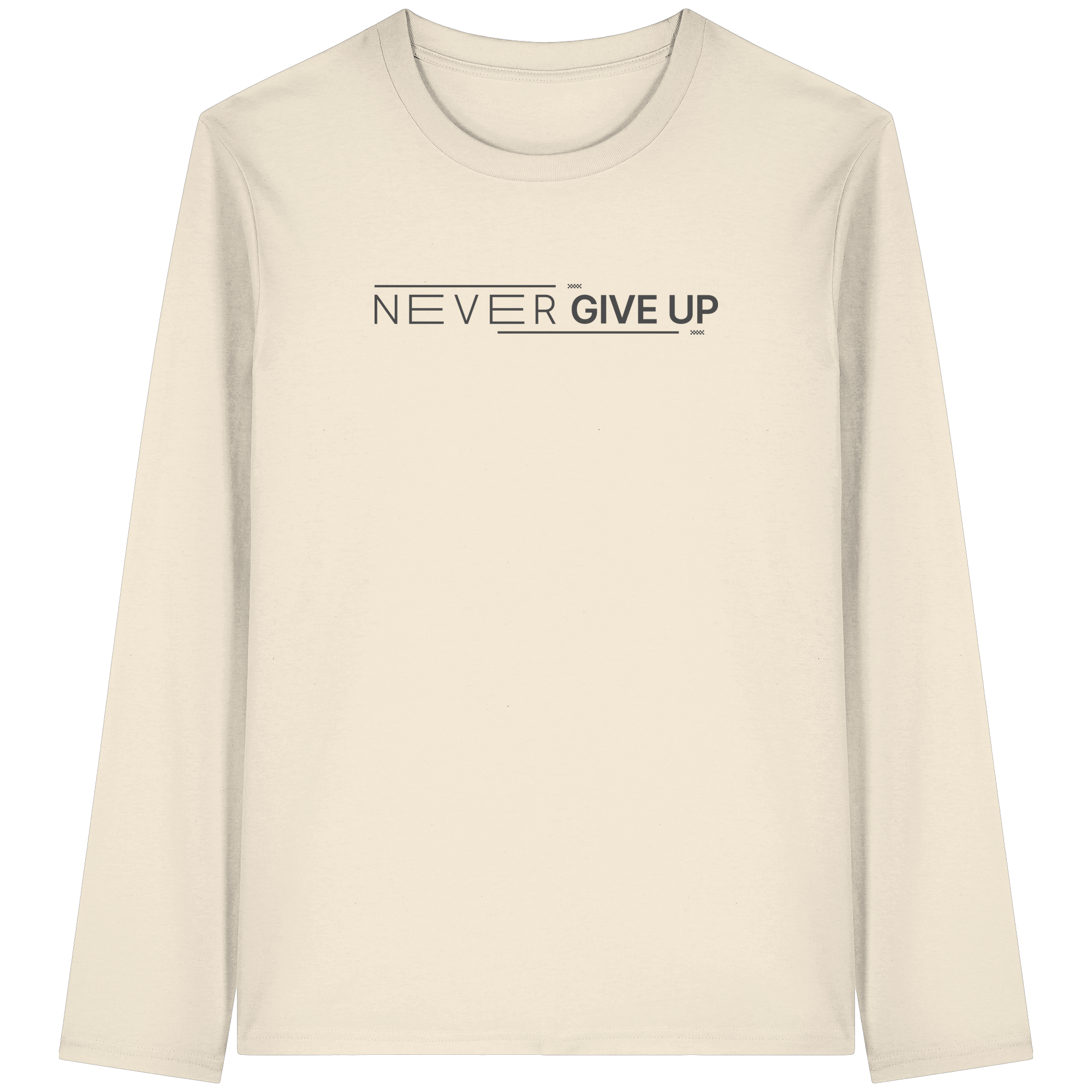 Never give up - Organic Longsleeve T-Shirt