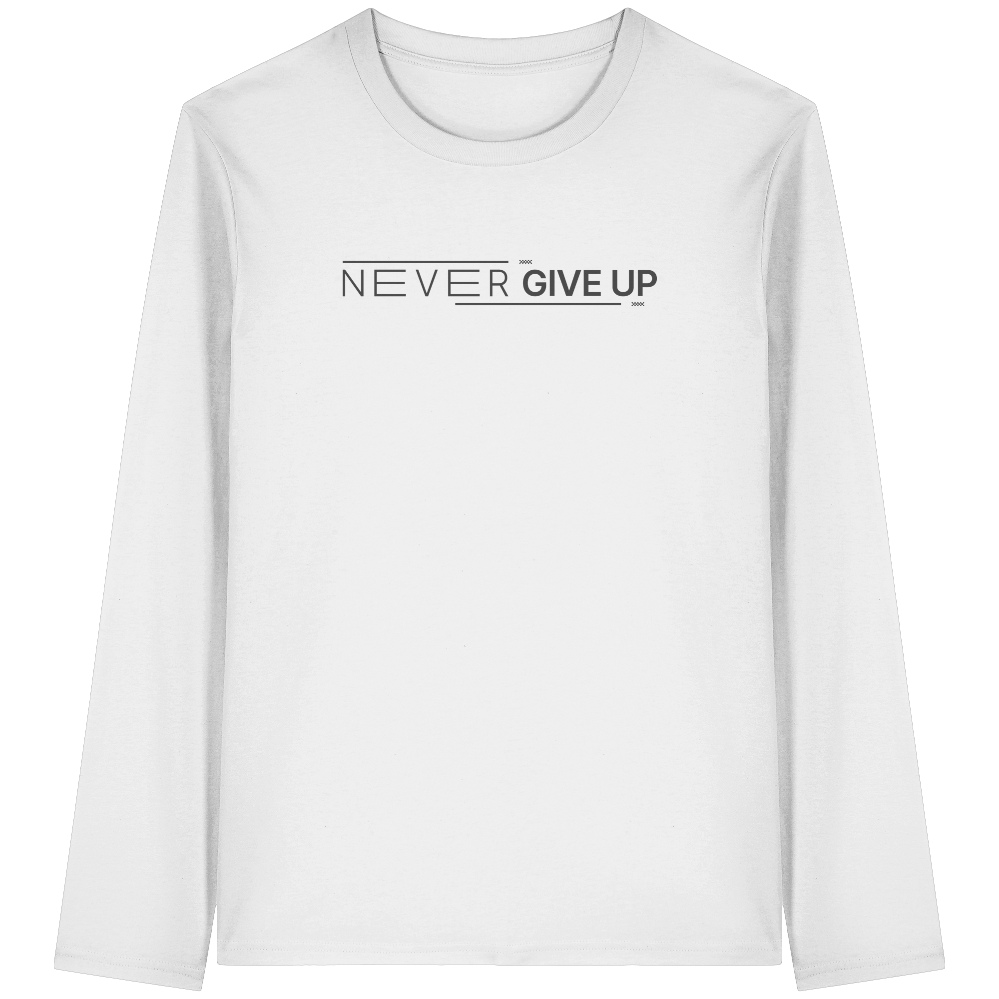 Never give up - Organic Longsleeve T-Shirt