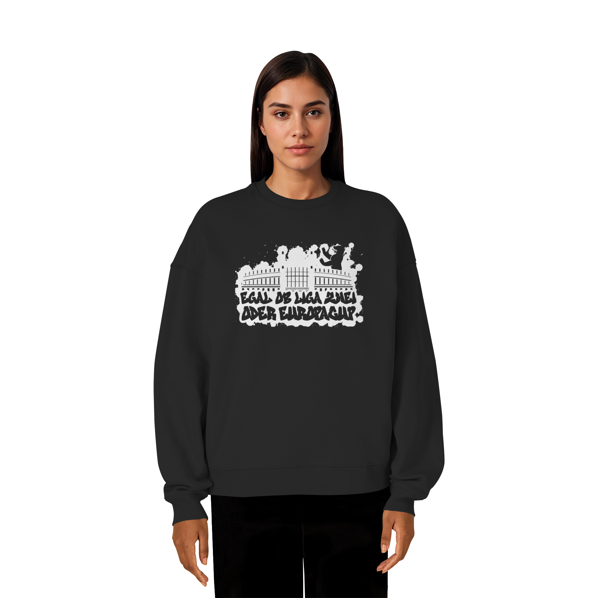 Egal ob Liga Zwei - Organic Oversize Sweatshirt