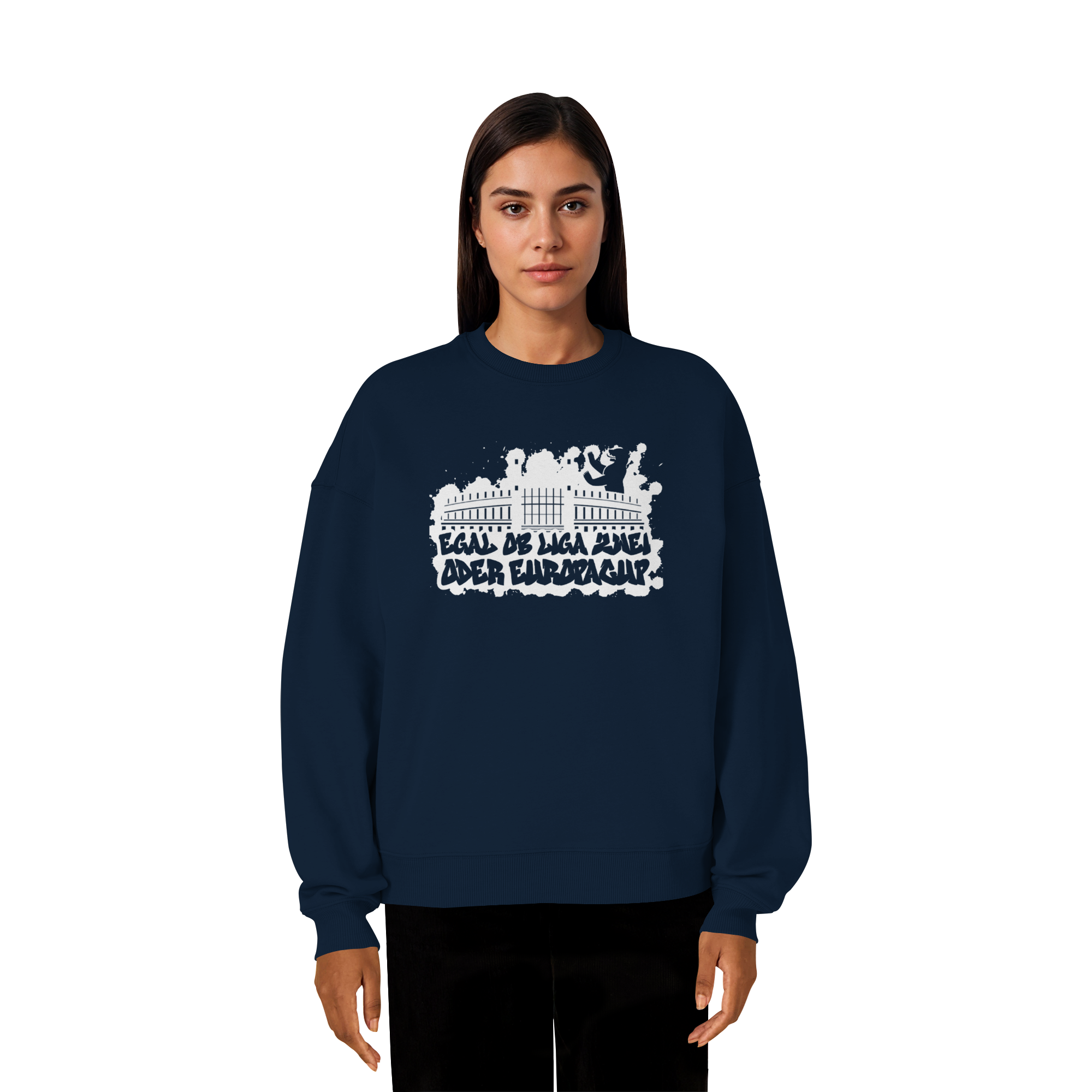 Egal ob Liga Zwei - Organic Oversize Sweatshirt