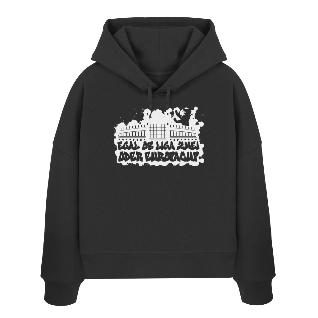 Egal ob Liga Zwei - Womens Organic Boxcut Hoodie