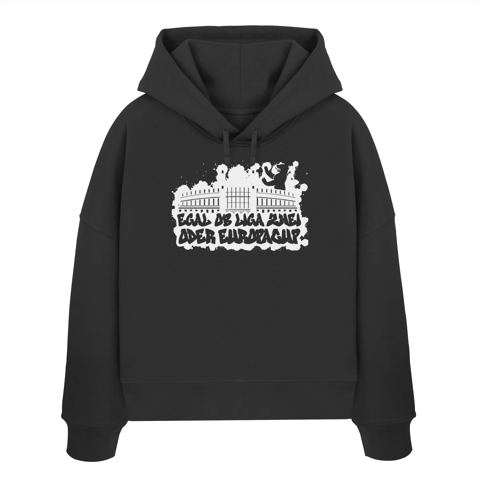 Egal ob Liga Zwei - Womens Organic Boxcut Hoodie