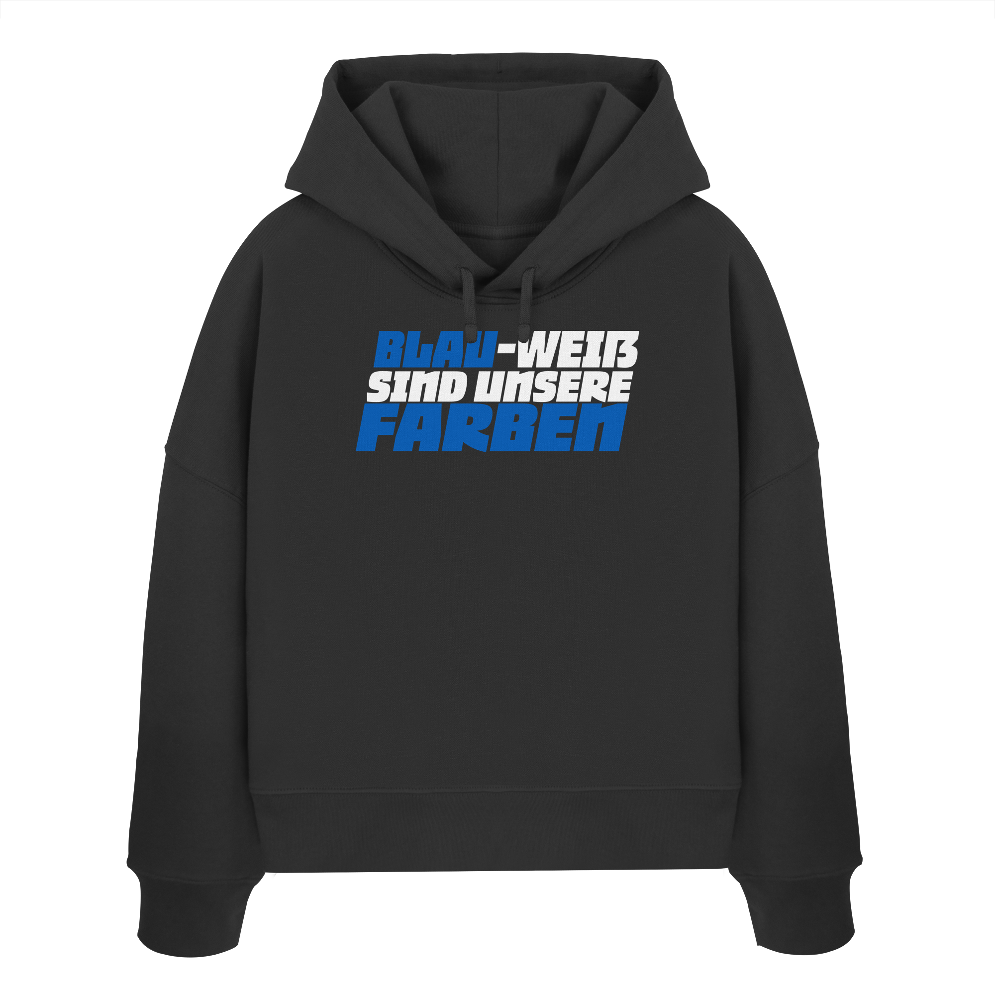 Blau-Weiß sind unsere Farbe - Womens Organic Boxcut Hoodie