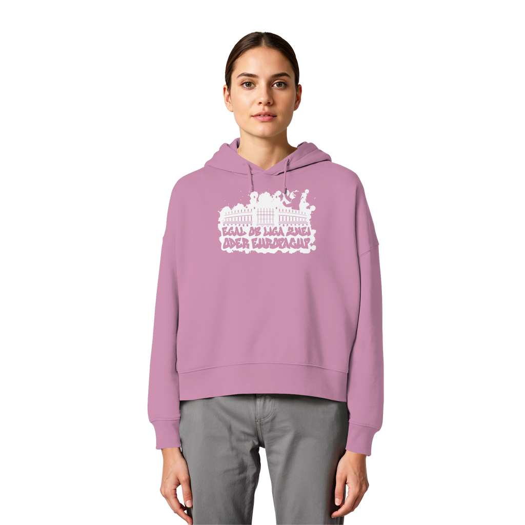 Egal ob Liga Zwei - Womens Organic Boxcut Hoodie