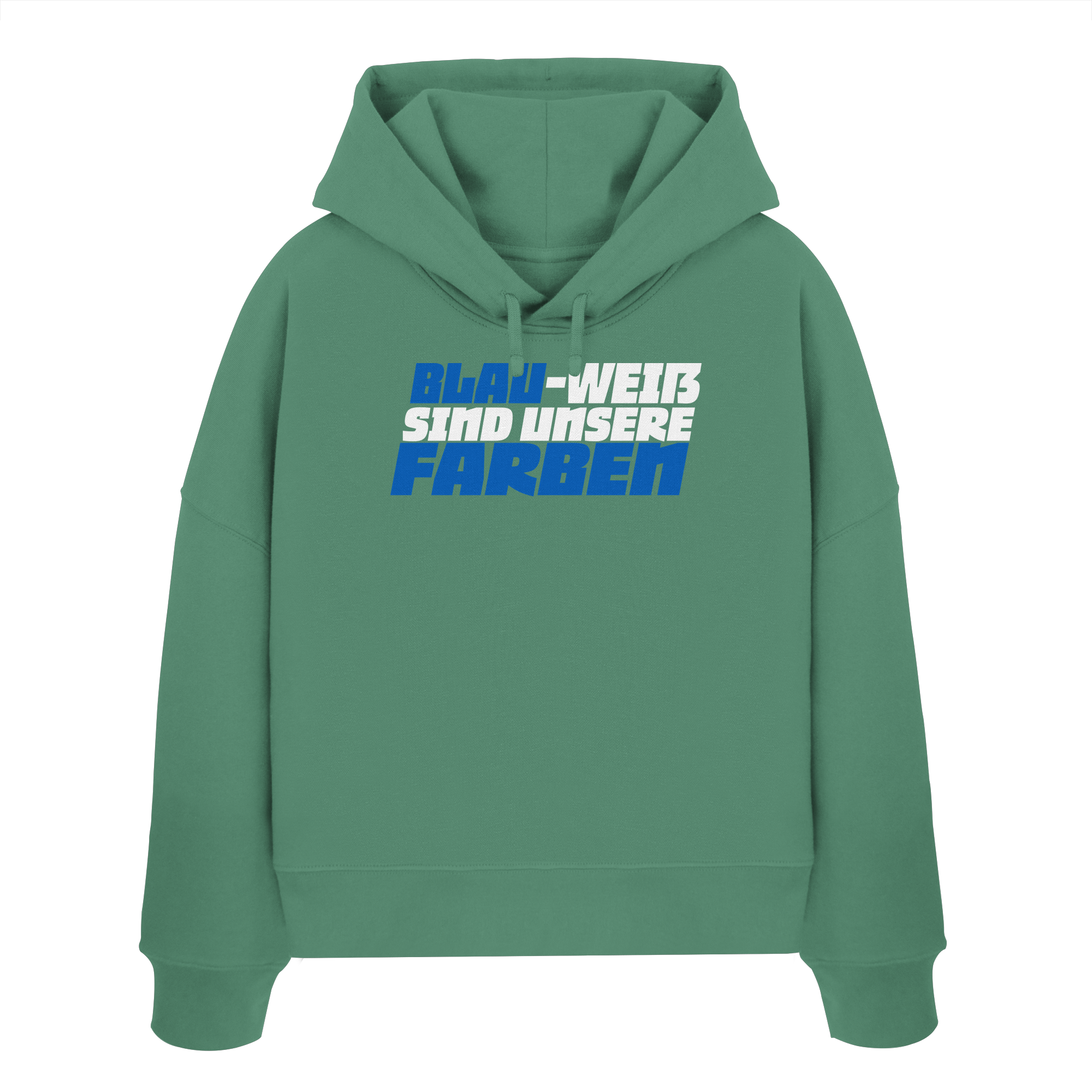 Blau-Weiß sind unsere Farbe - Womens Organic Boxcut Hoodie