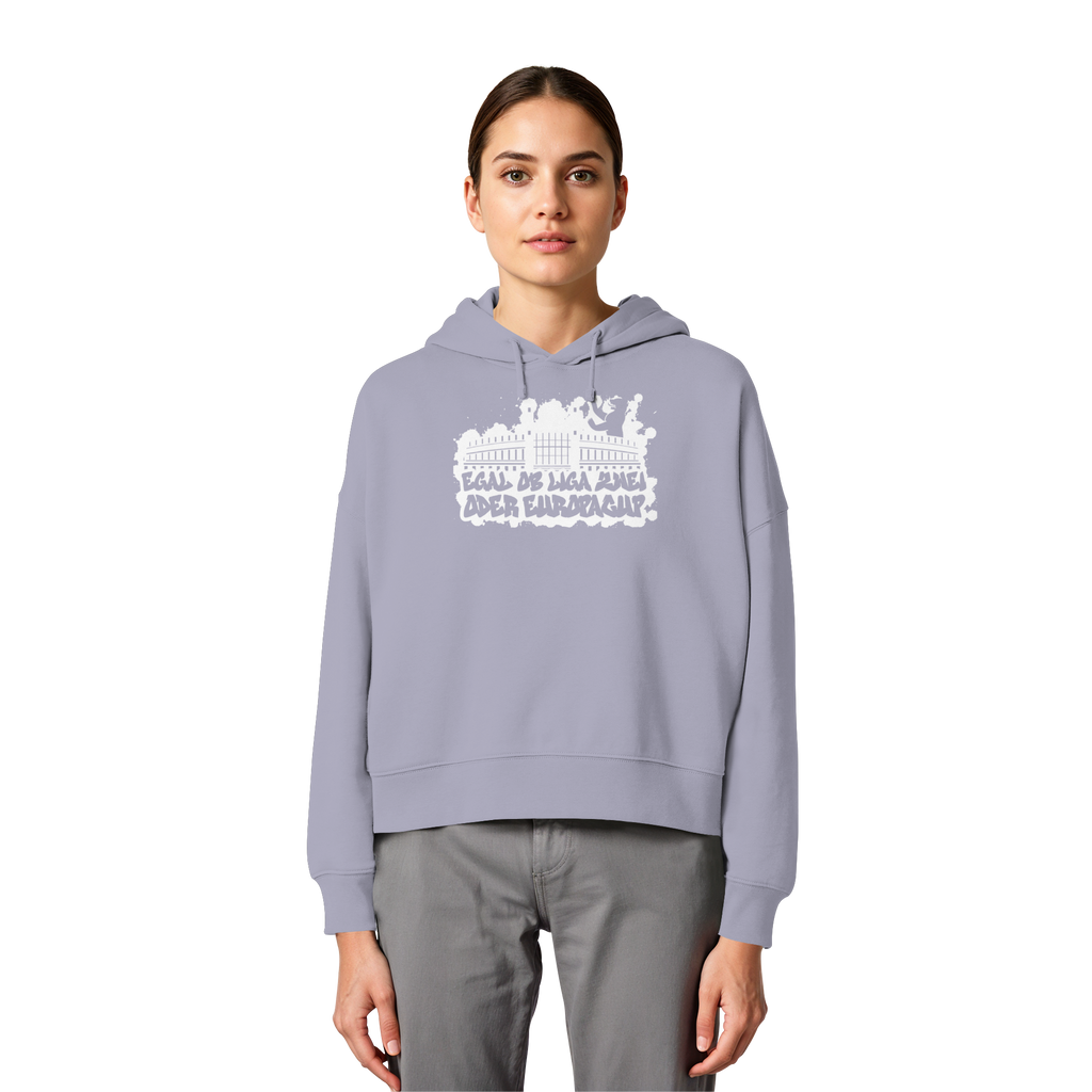 Egal ob Liga Zwei - Womens Organic Boxcut Hoodie