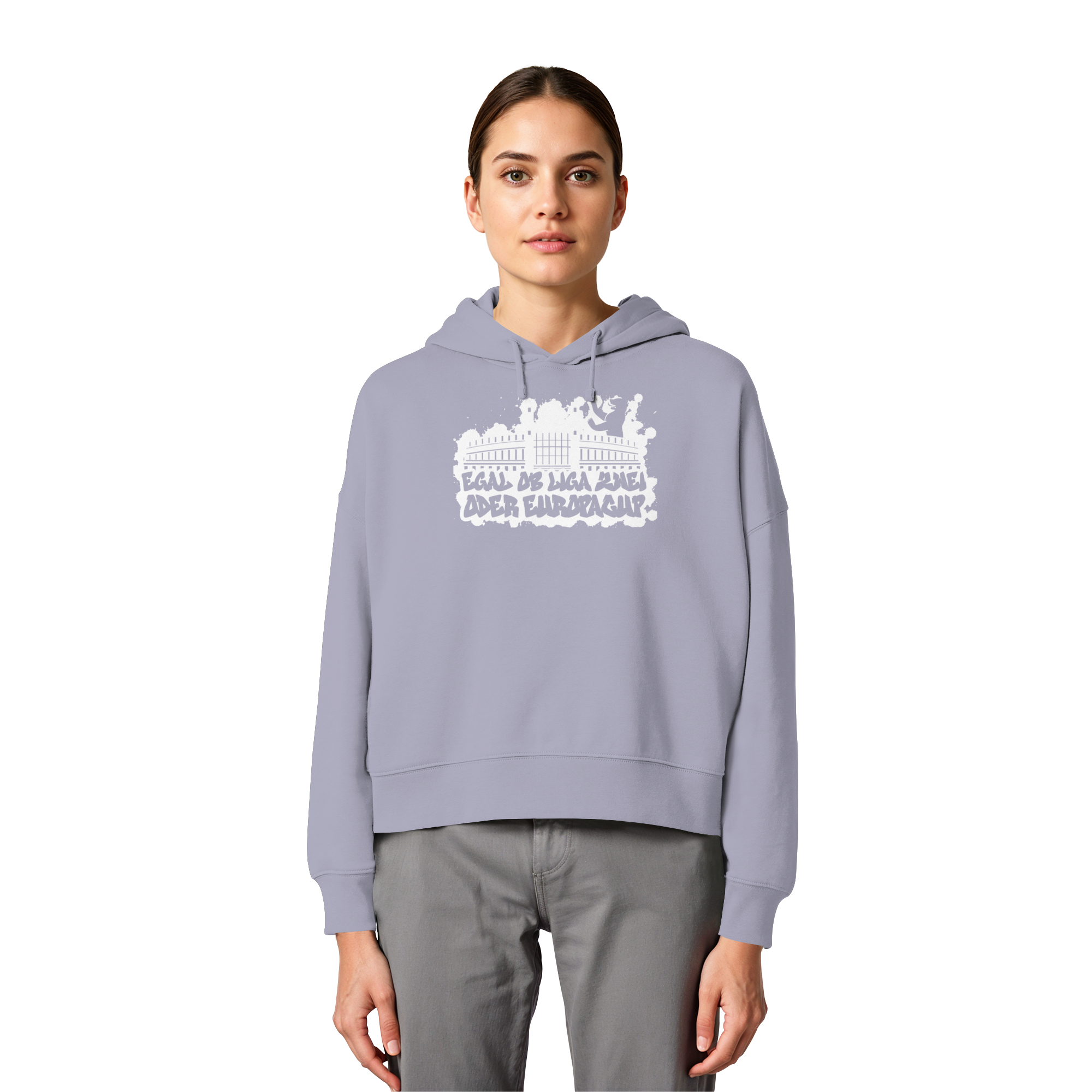Egal ob Liga Zwei - Womens Organic Boxcut Hoodie