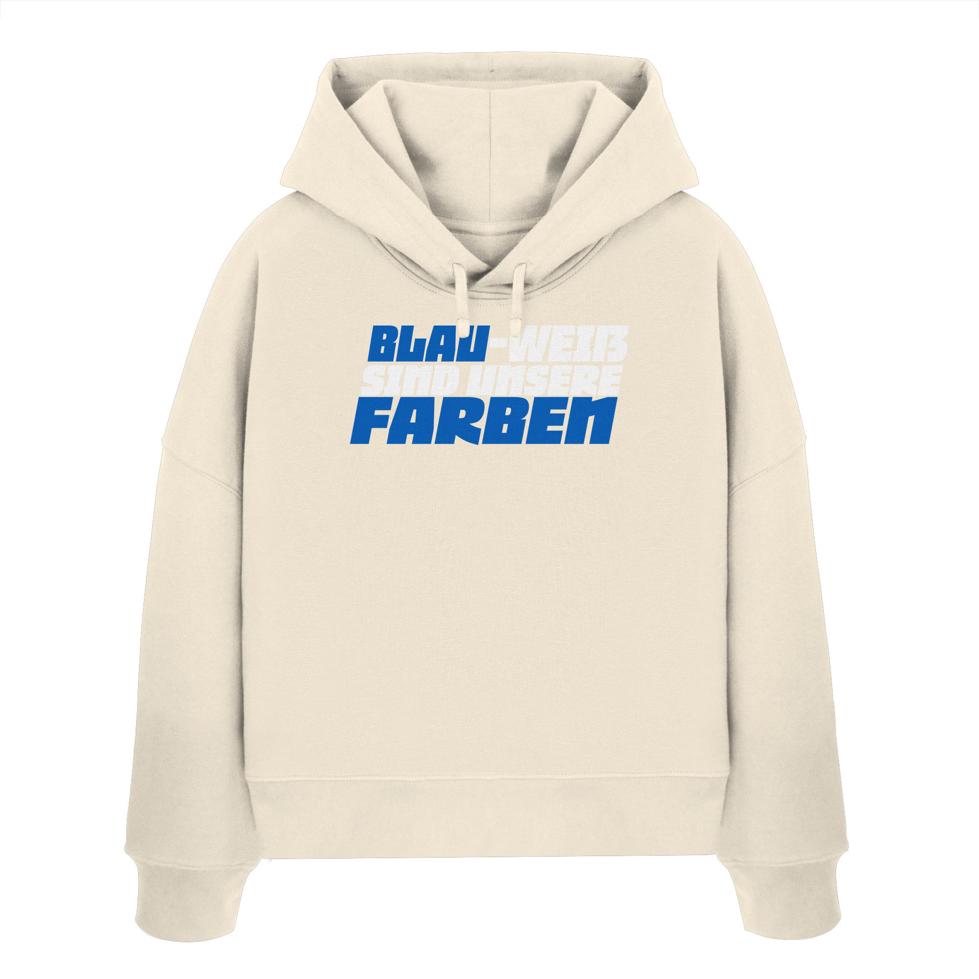 Blau-Weiß sind unsere Farbe - Womens Organic Boxcut Hoodie